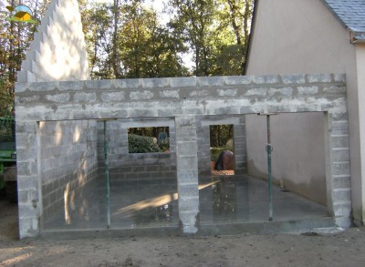 Agrandissement de garage pour création d'un double garage à Évrecy